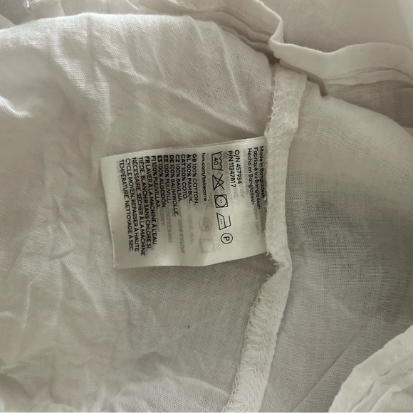 H&M Lightweight Cotton Button-Down White Size M - Picture 6 of 7